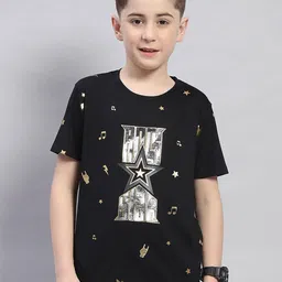 Monte Carlo Boys Typography Printed Casual Round Neck T-shirt-image-70