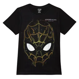 Marvel by Wear Your Mind Boys Black Spider-Man Printed T-shirt-picture-42
