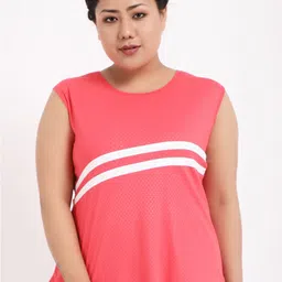 STUDIOACTIV Women Orange Striped T-shirt-image-58
