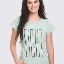GODFREY Women Typography Printed Cotton T-shirt-image-68