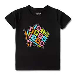 Luke & Lilly Boys Typography Printed Raw Edge T-shirt-picture-17