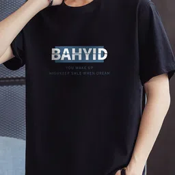 StyleCast x Revolte Men Typography Printed Raw Edge T-shirt-image-91