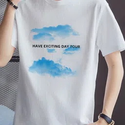StyleCast x Revolte Men Typography Printed Raw Edge T-shirt-image-8