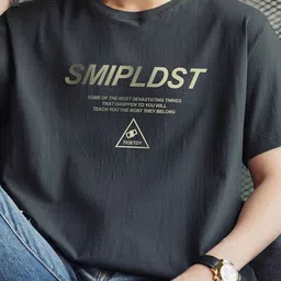 StyleCast x Revolte Men Typography Printed Relaxed Fit T-shirt-image-92