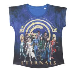 Marvel by Wear Your Mind Girls Blue Eternals Printed T-shirt-picture-25