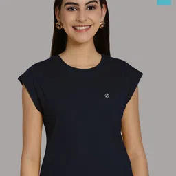 Friskers Women Navy Blue 2 Extended Sleeves T-shirt-image-104