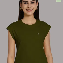 Friskers Women Sea Green 2 Extended Sleeves T-shirt-image-112