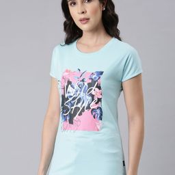 DIXCY SCOTT Slimz Women Typography Printed Extended Sleeves T-shirt-image-99