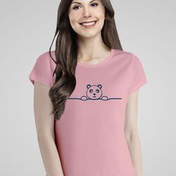 Pootlu Women Pink Printed Cotton T-shirt-picture-7