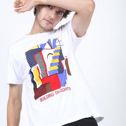 KETCH Men White Typography Printed Slim Fit T-shirt-image-84