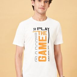 Ajile by Pantaloons Typography Printed Slim Fit T-shirt-image-68