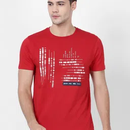 t-base Men Red Typography Printed Slim Fit T-shirt-image-23
