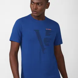Van Heusen Flex Men Typography Printed Slim Fit Yoga T-shirt-image-19