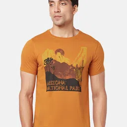 Urban Ranger by pantaloons Men Graphic Printed Slim Fit Cotton T-shirt-image-74