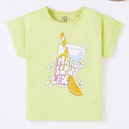 Ed-a-Mamma Girls Typography Printed Extended Sleeves Cotton T-shirt-image-53