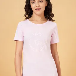 Ajile by Pantaloons Typography Printed Cotton Sports T-shirt-image-59