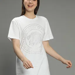 NUEVOSDAMAS Typography Printed Embellished Cotton T-shirt-picture-53