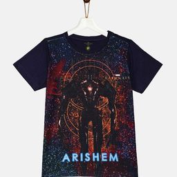 YK Marvel Boys Navy Blue Printed T-shirt-image-52