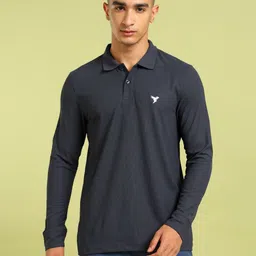 Technosport Men Polo Collar UPF50 Applique Slim Fit T-shirt-image-32