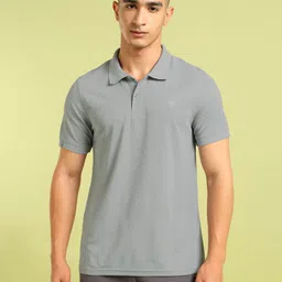 Technosport Men Polo Collar UPF50 Applique Slim Fit T-shirt-image-92