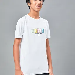 Technosport Boys Typography Printed UPF50 Sun Protection Slim Fit Sports Tshirt-image-63