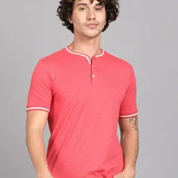 Steenbok Henley Neck Cotton Slim Fit T-shirt-image-25
