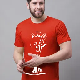 Friskers Graphic Printed Round Neck Short Sleeves Applique Cotton Slim Fit T-shirt-image-88