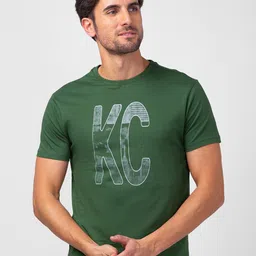 Kenneth Cole Men Typography Printed Slim Fit Cotton T-shirt-image-2