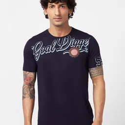 SPYKAR Typography Printed Slim Fit Cotton T-Shirt-image-23