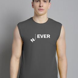 FBAR Typography Printed Sleeveless Slim Fit Pure Cotton T-shirt-image-72