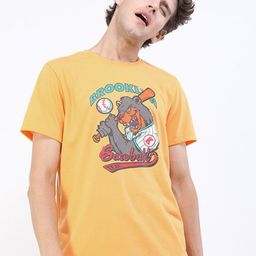 KETCH Men Yellow Printed Slim Fit T-shirt-image-76