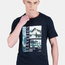 Duke Graphic Printed Round Neck Short Sleeves Cotton Slim Fit T-shirt-image-96