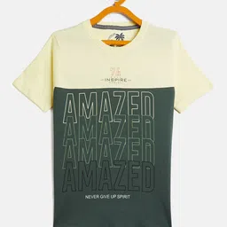 Duke Boys Colourblocked & Typography Printed Slim Fit Cotton Casual T Shirt-image-10