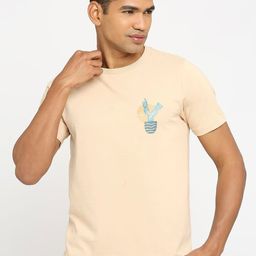 Basics Round Neck Cotton Slim Fit T-shirt-image-29