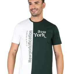 TQS Colourblocked Typography Slim Fit Opaque Cotton T-shirt-picture-7