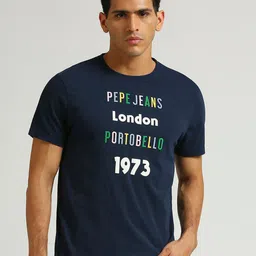 Pepe Jeans Typography Printed Pure Cotton Slim Fit T-shirt-picture-25