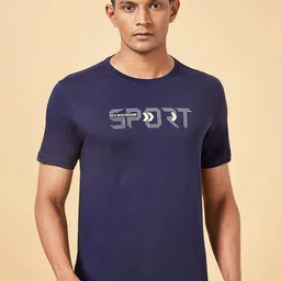 Ajile by Pantaloons Typography Printed Cotton Slim Fit T-shirt-image-90