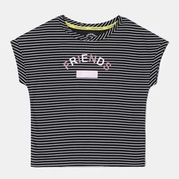 Jockey Girls Super Combed Cotton Printed Relaxed Fit Round Neck Short Sleeve Tshirt - AG47-image-90