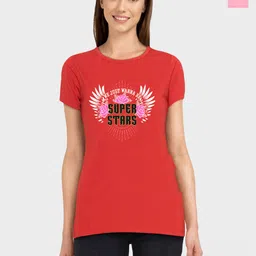 CHOZI Pack Of 2 Typography Printed Cotton T-shirt-image-99