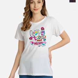 CHOZI Pack Of 2 Typography Printed Cotton T-shirt-image-106