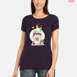 CHOZI Pack Of 2 Typography Printed Cotton T-shirt-image-108