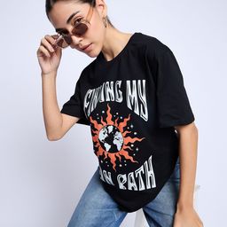 Mast & Harbour Round Neck Short Sleeves Printed T-shirt-image-10