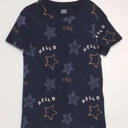 KIABI Boys Floral Printed V-Neck T-shirt-image-94