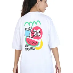ZU Typography Printed Cotton Oversized T-Shirt-image-95