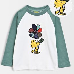 MiArcus Kids Graphic Peanuts Printed Raglan Sleeves Cotton T-shirt-40
