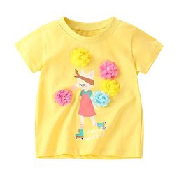 StyleCast x Revolte Girls Yellow Printed Short Sleeves Cotton T-shirt-33