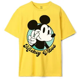 Wear Your Mind Boys Mickey Mouse Printed Loose Knitted Pure Cotton T-Shirt-image-61