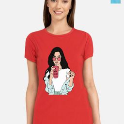 CHOZI Pack Of 2 Graphic Printed Round Neck Cotton Regular Fit T-shirt-picture-41