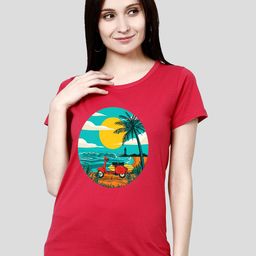 CHOZI Women Printed Cotton Bio Finish T-shirt-image-84
