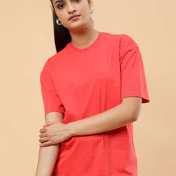 PockMAN Round Neck Drop Shoulder Cotton Oversized T-shirt-picture-25